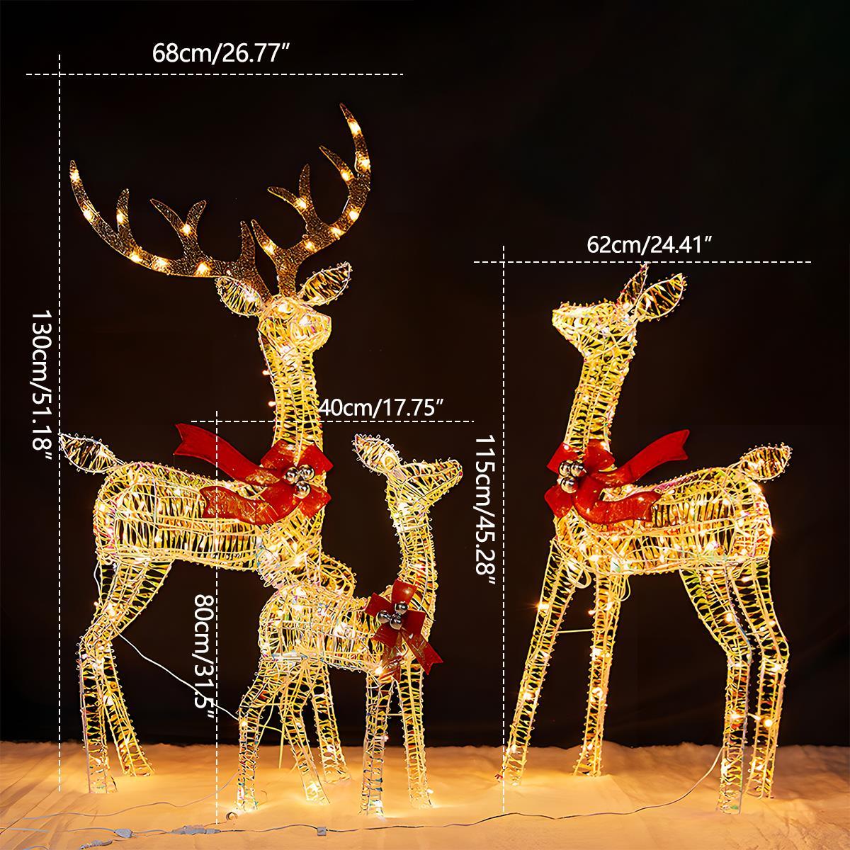 Christmas Elk Plug In Luminous Decor Light Ornaments