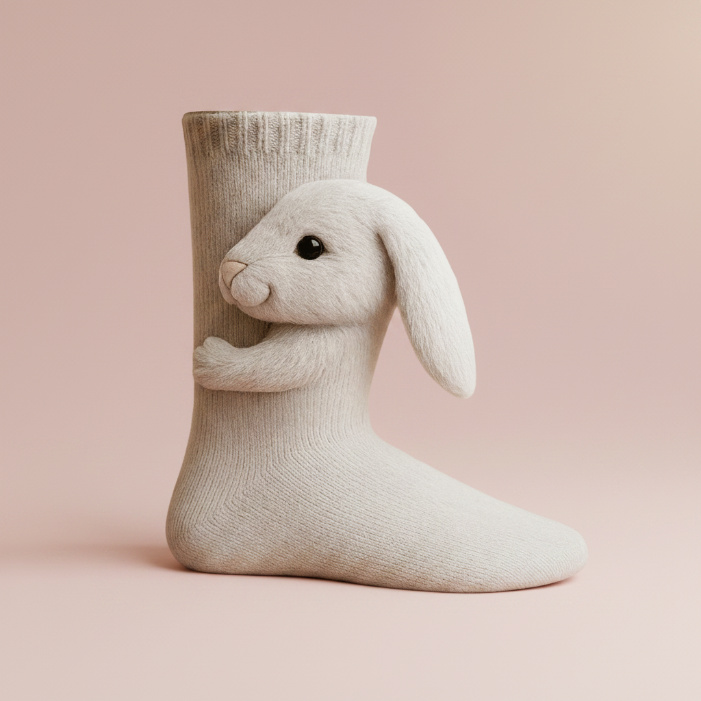 Novelty Animal-Print Knit Socks
