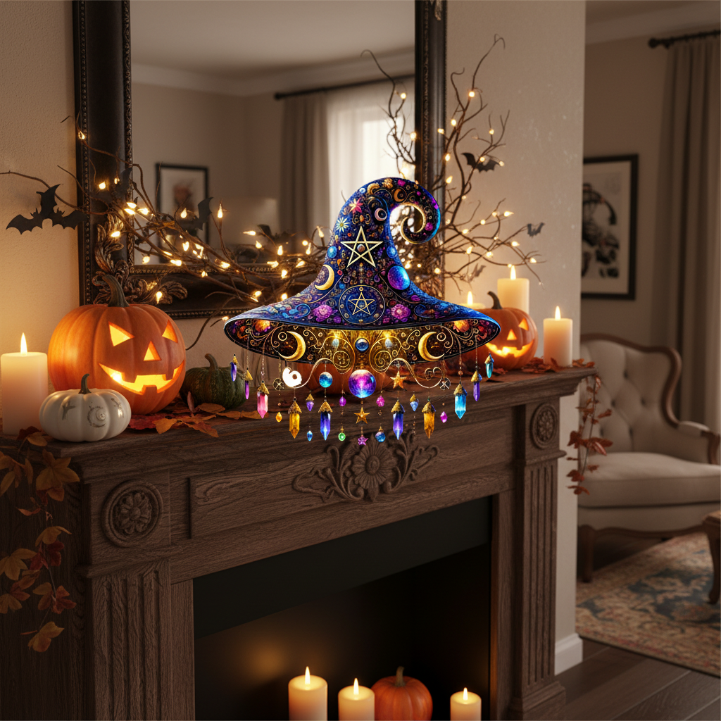 Halloween Witch Hat Decor Accent