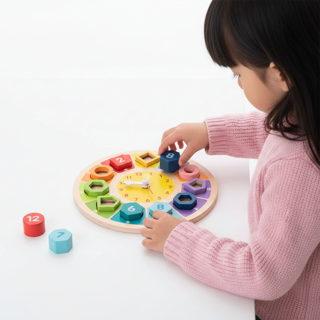 Wooden Learning Clock for Toddlers