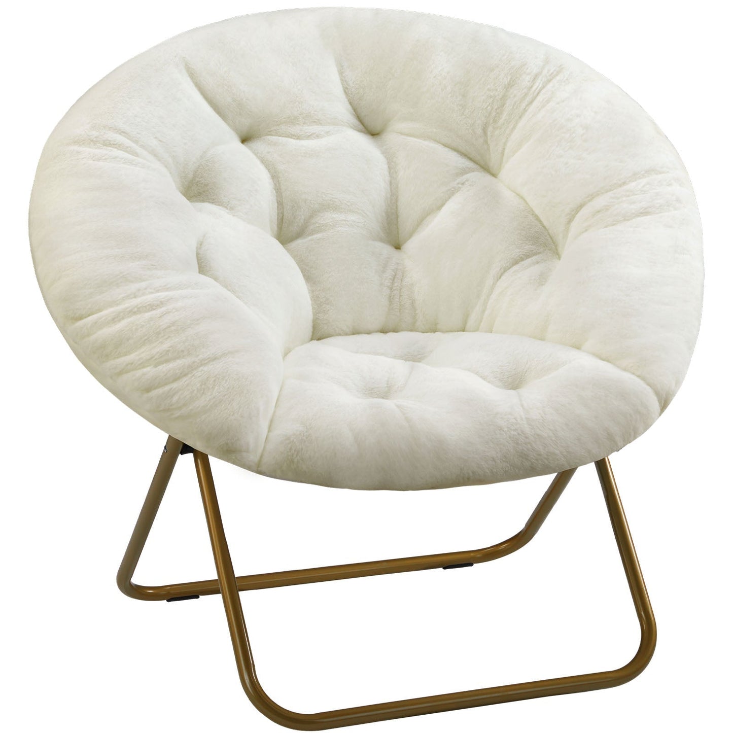 Modern Faux Fur Disc Chair – Bedroom, Living Room