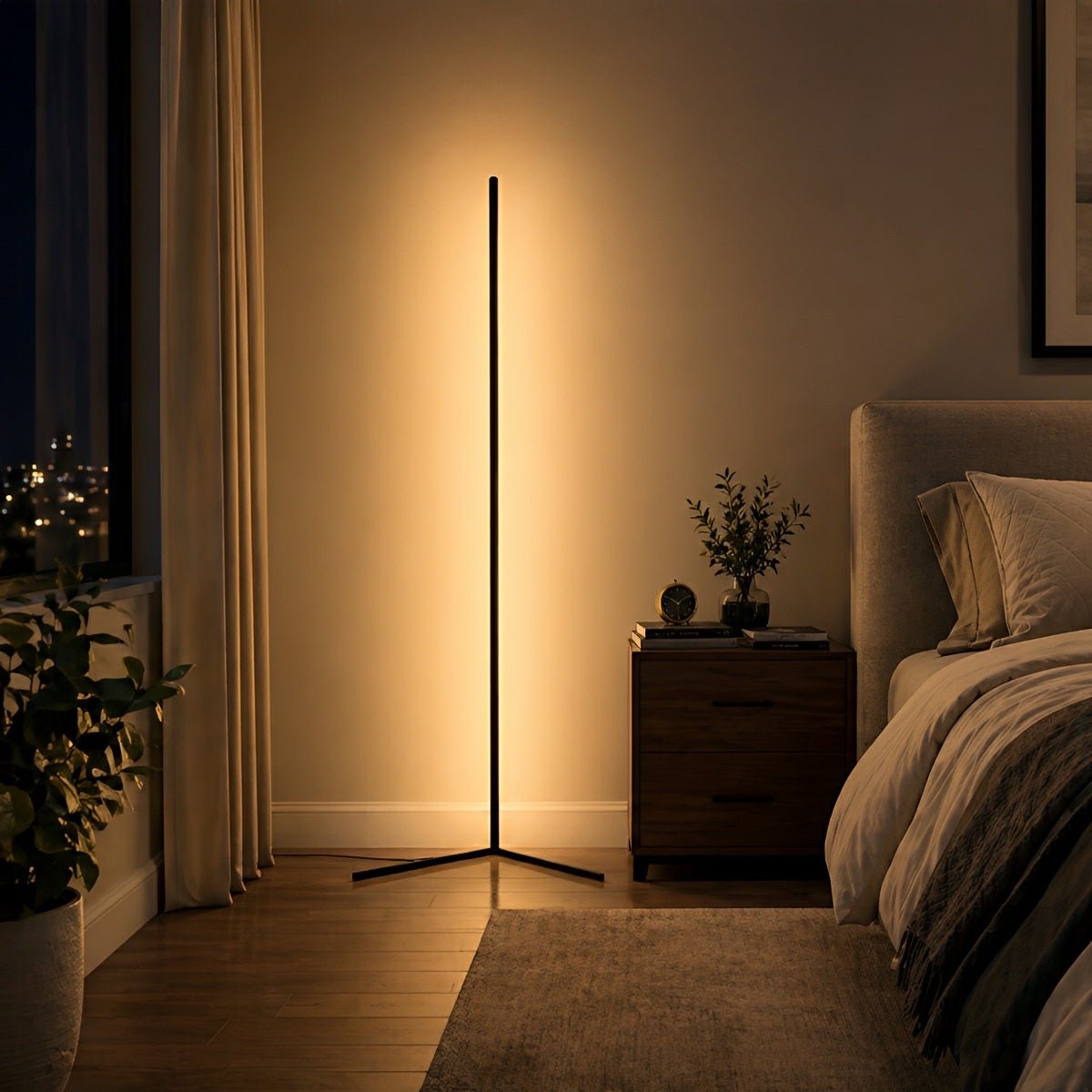 Modern Minimalist Smart LED Corner Floor Lamp Ambient Lightning