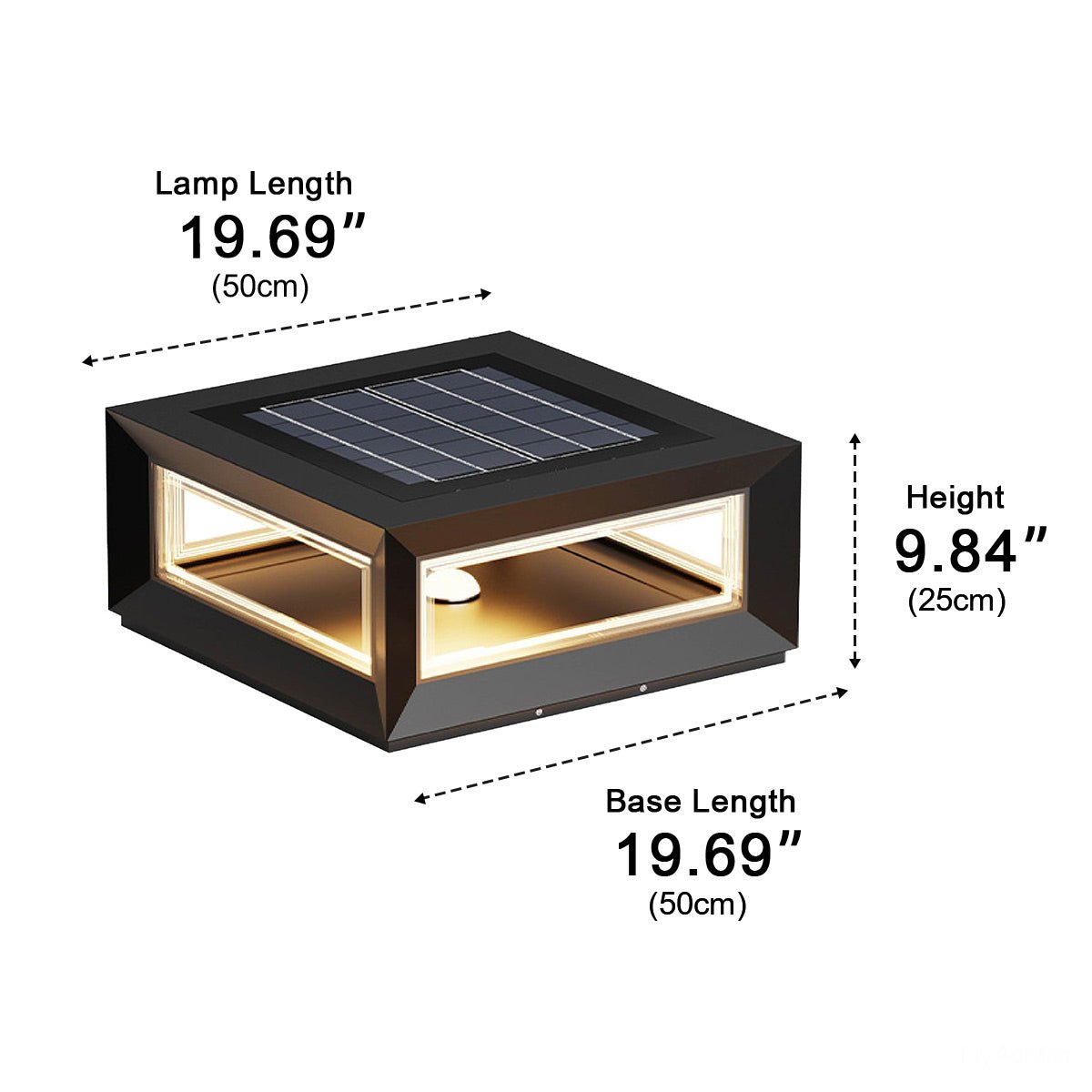 Rectangular Modern Stainless Steel Waterproof LED Outdoor Post Lights
