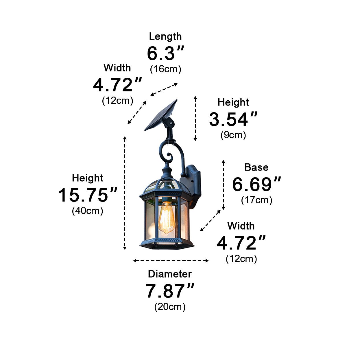 Rustic Gazebo Waterproof Outdoor LED Porch Wall Lights