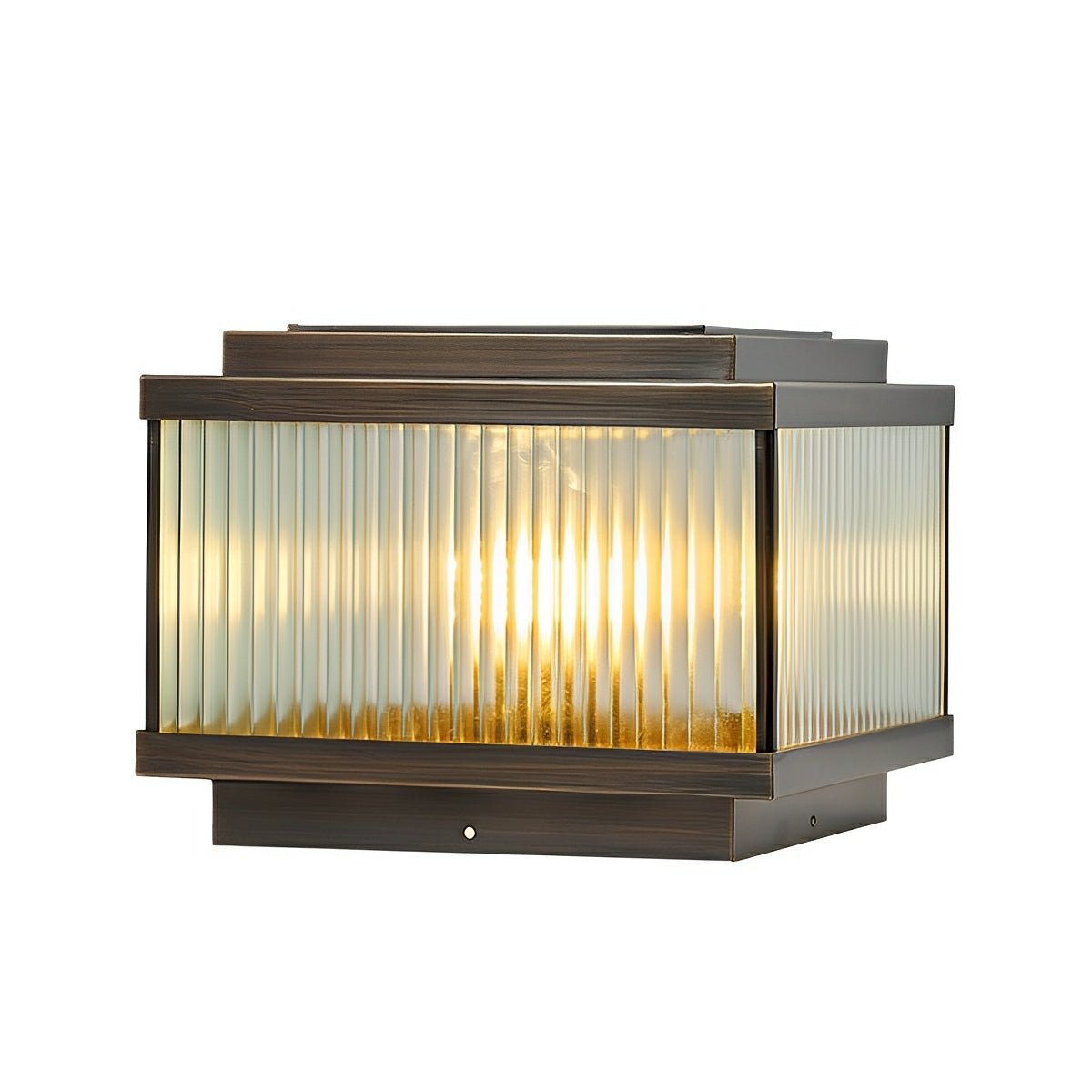 Waterproof Vintage Copper Square LED Outdoor Post Lights