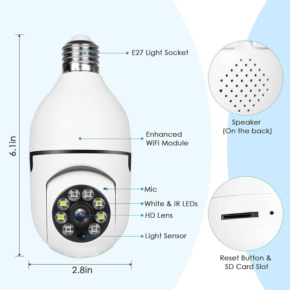 Wireless Lightbulb Security Camera