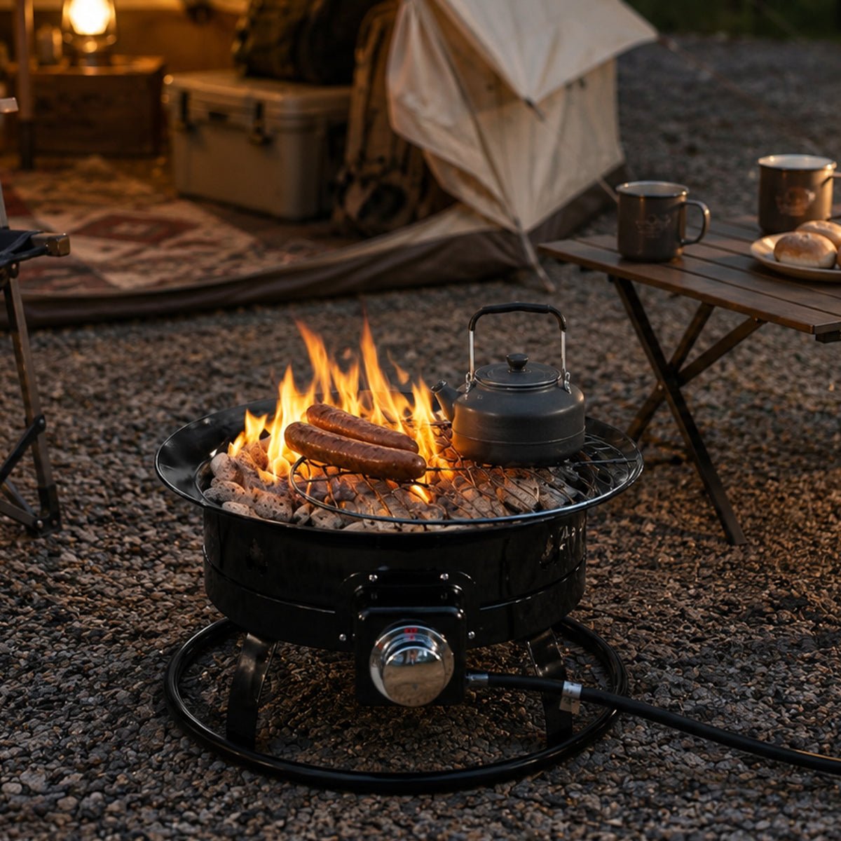 19 Inch Portable Outdoor Smokeless Gas Fire Pit