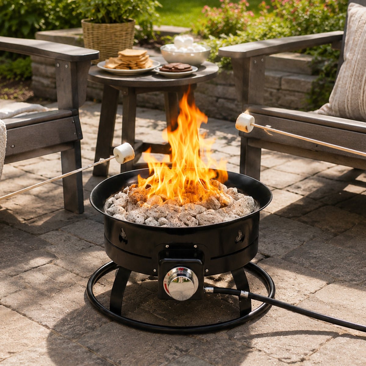 19 Inch Portable Outdoor Smokeless Gas Fire Pit