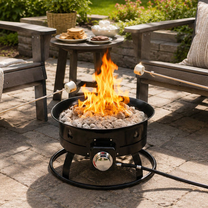 19 Inch Portable Outdoor Smokeless Gas Fire Pit