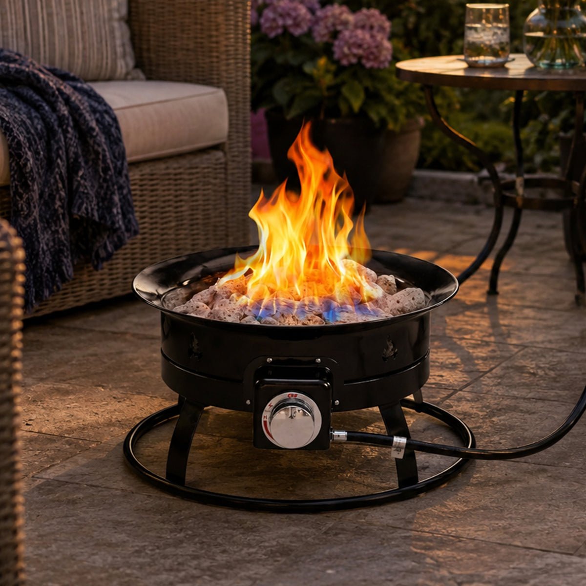 19 Inch Portable Outdoor Smokeless Gas Fire Pit