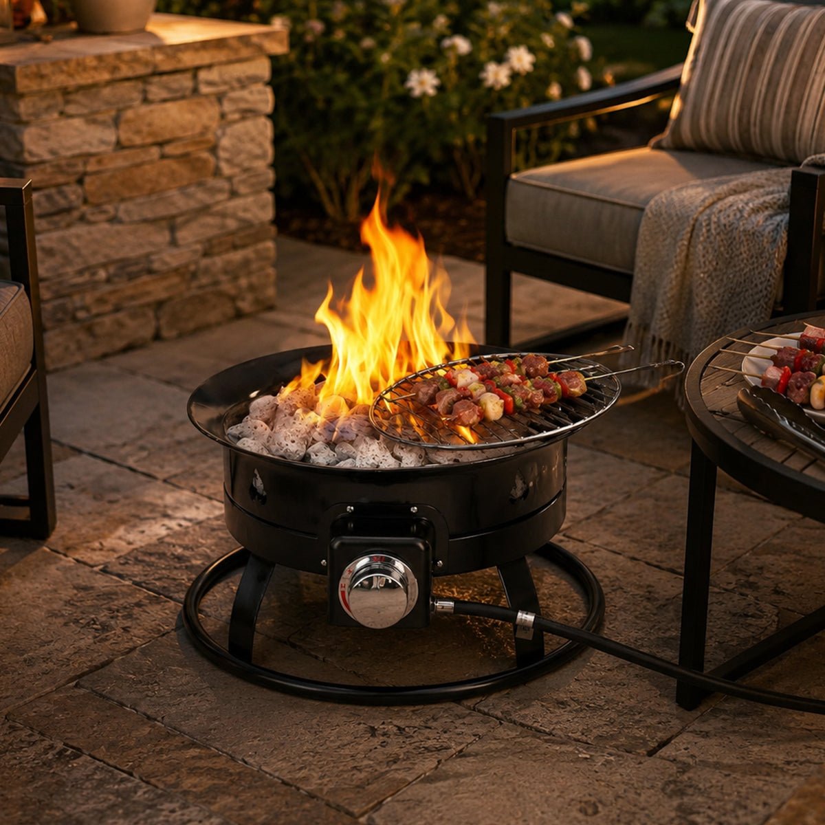 19 Inch Portable Outdoor Smokeless Gas Fire Pit