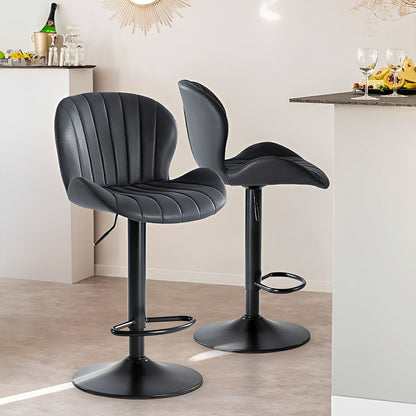 2 Pack Modern Ergonomic Swivel Bar Stools