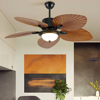 20.47 '' DC Motor Variable Frequency 5-Leaf Palm Leaf Ceiling Fan
