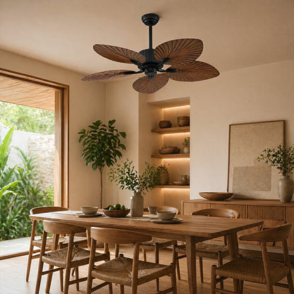 20.47 '' DC Motor Variable Frequency 5-Leaf Palm Leaf Ceiling Fan