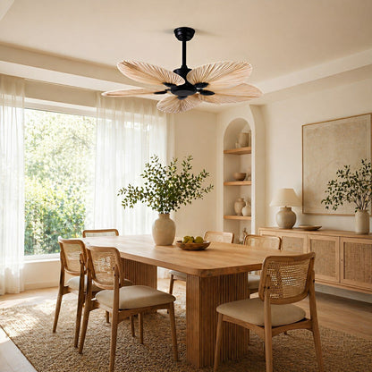 20.47 '' DC Motor Variable Frequency 5-Leaf Palm Leaf Ceiling Fan