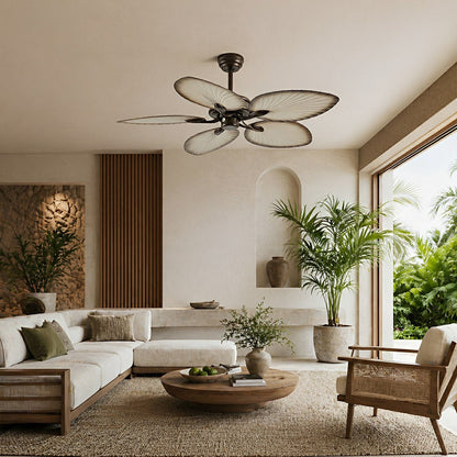 20.47 '' DC Motor Variable Frequency 5-Leaf Palm Leaf Ceiling Fan