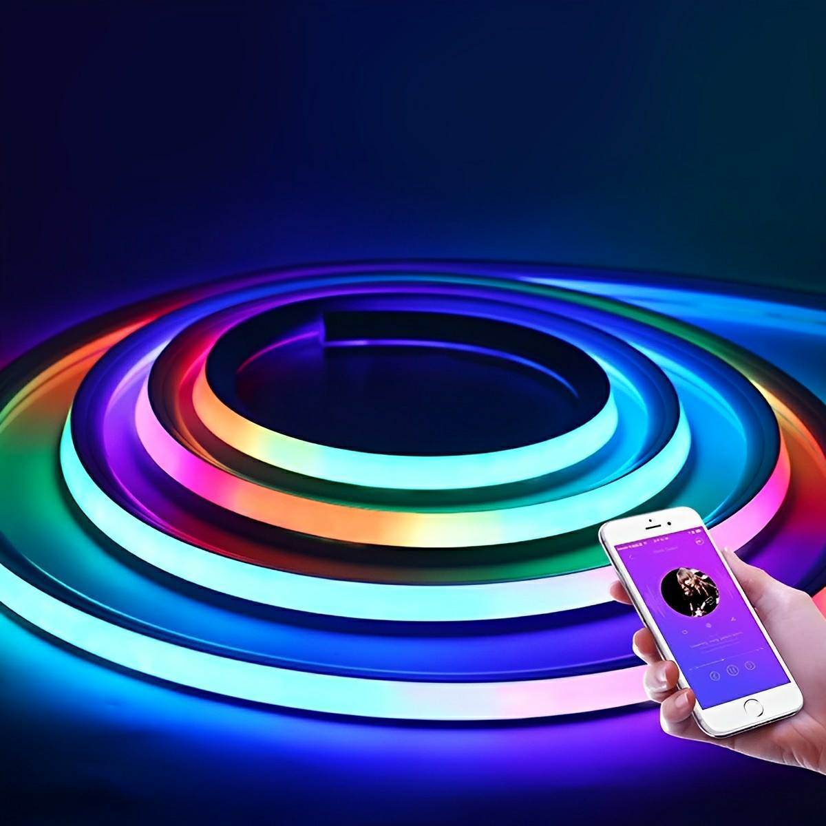 24V Waterproof RGB Outdoor Flexible Neon LED Strip Light