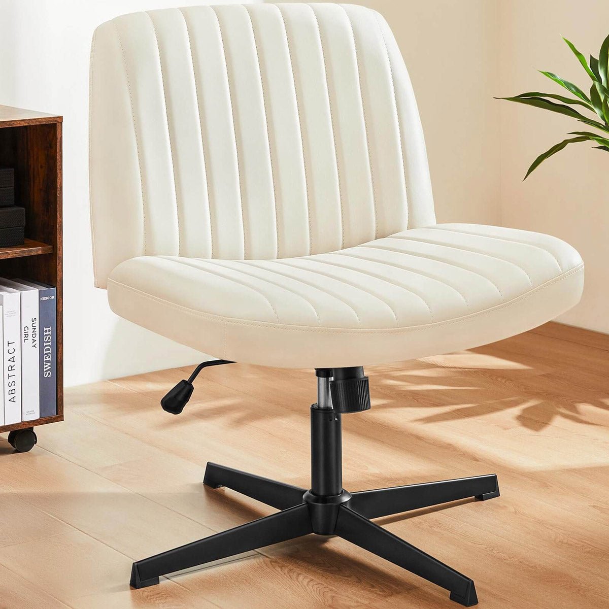 26 inches 360 Swivel Ergonomic Cross-Legged Chair, Home Office Chair