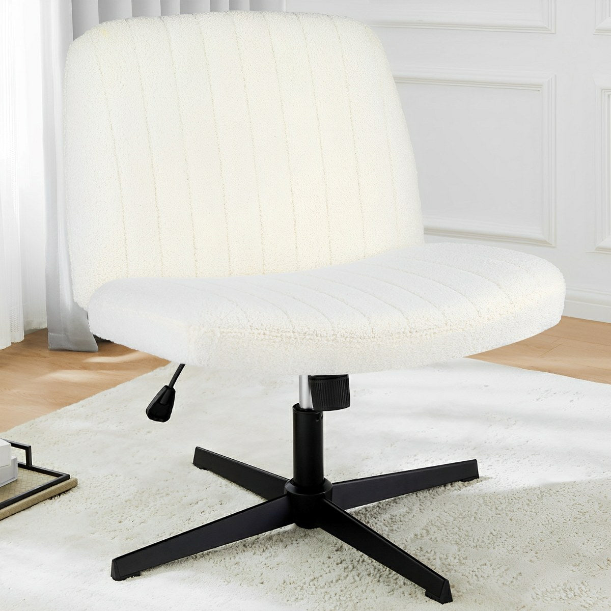 26 inches 360 Swivel Ergonomic Cross-Legged Chair, Home Office Chair