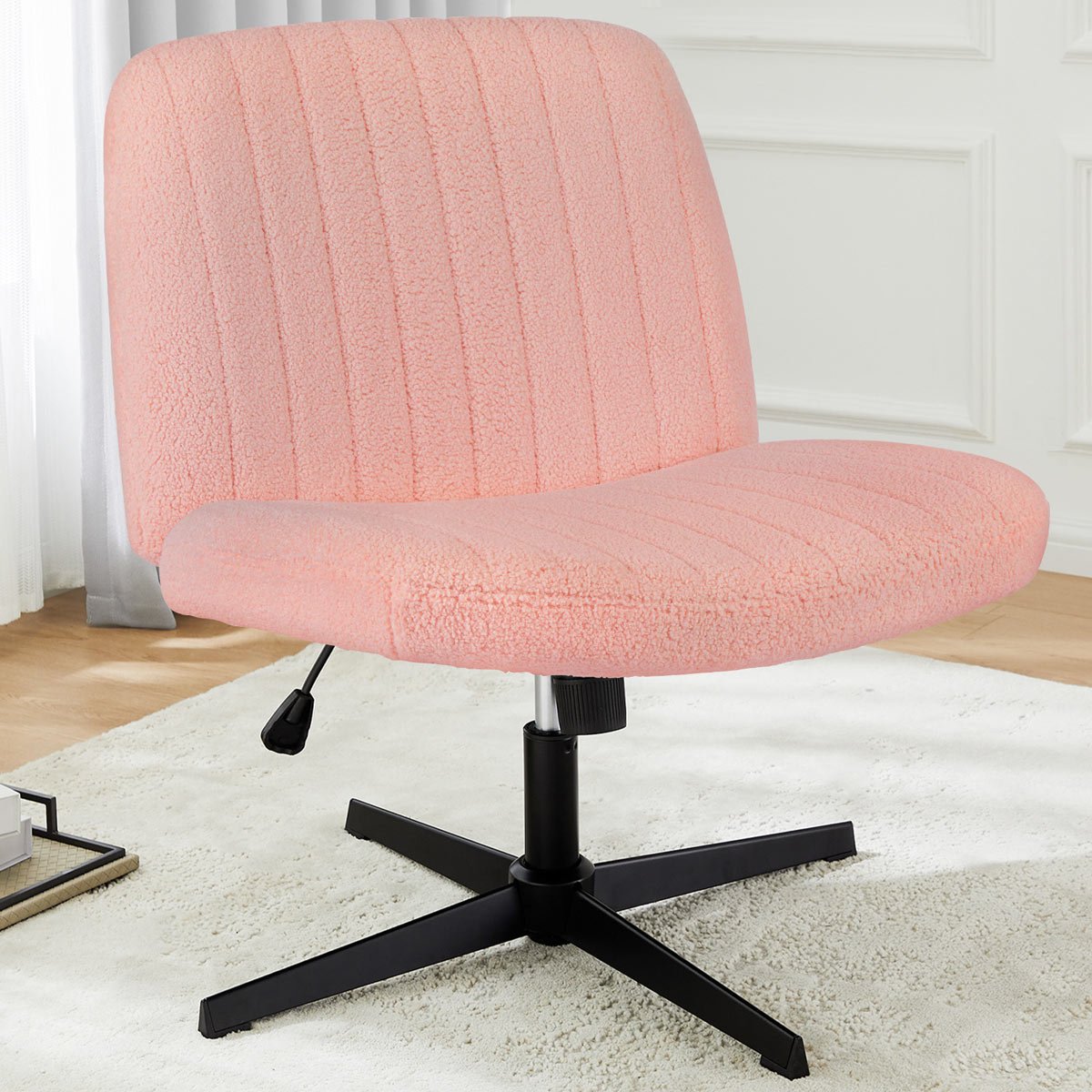 26 inches 360 Swivel Ergonomic Cross-Legged Chair, Home Office Chair