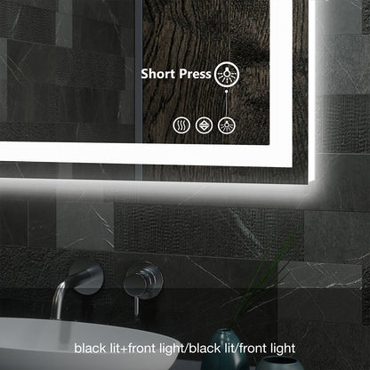 28" Anti-fog LED Bathroom Mirror LED Light Wall Mirror