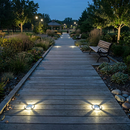 Waterproof Mdern Round LED Outdoor Step Lights Deck Stair Lights