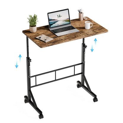 31.5" Adjustable Mobile Rolling Ergonomic Office Desk