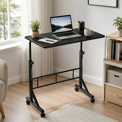 31.5" Adjustable Mobile Rolling Ergonomic Office Desk