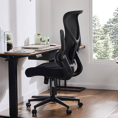 360 ° Rotatable Ergonomic Computer Mesh Office Chair with Armrests Support