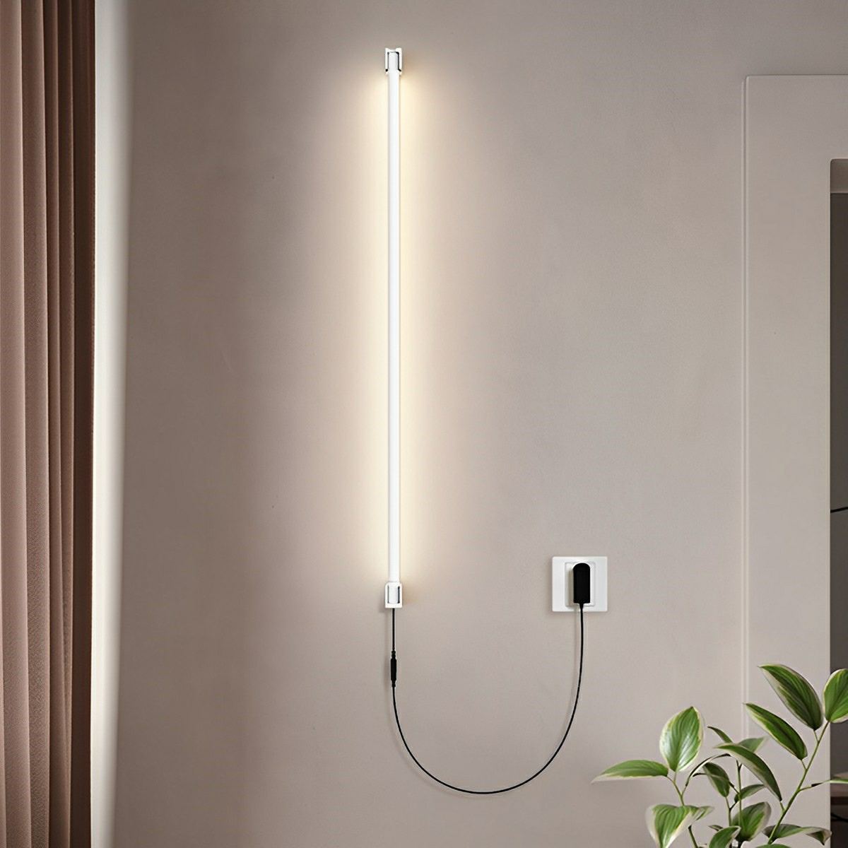 360°  Rotatable Modern Minimalist Plug-in LED Long Strip Lights Wall Light