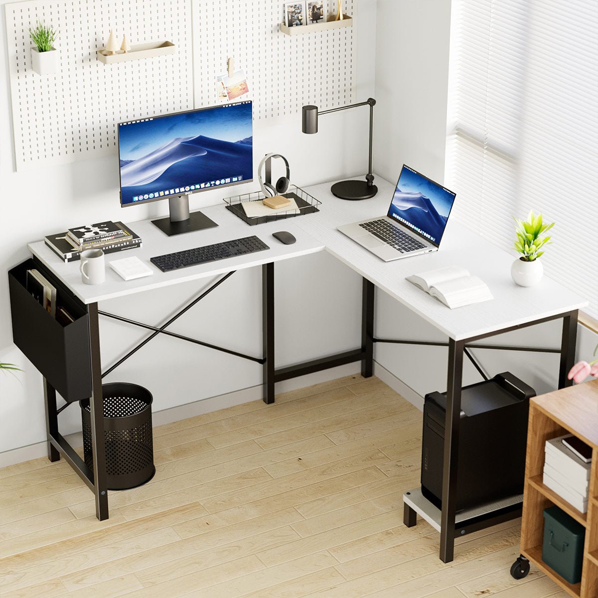 50 Inch Modern L-Shaped Computer Desk Gaming Corner Office Table