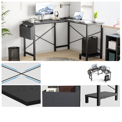 50 Inch Modern L-Shaped Computer Desk Gaming Corner Office Table