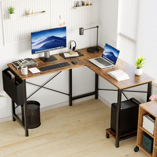 50 Inch Modern L-Shaped Computer Desk Gaming Corner Office Table