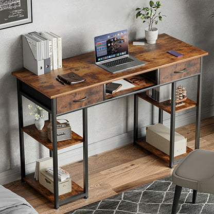 55" Computer Desk with 6 Drawers - for Home Office