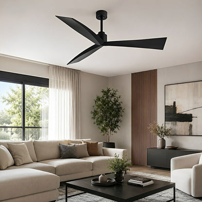 60" Contemporary Architecture Ceiling Fan with 3 Blades