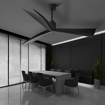 60" Contemporary Architecture Ceiling Fan with 3 Blades