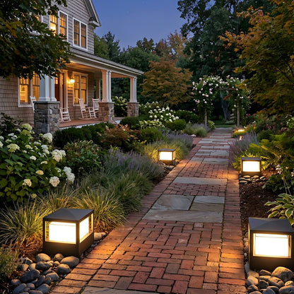 Waterproof Modern Square Outdoor Post Cap Light Fence Landscape Light