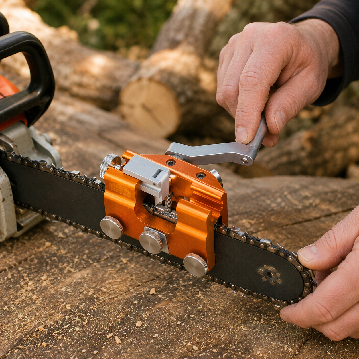 Precision Chainsaw Chain Sharpening Tool