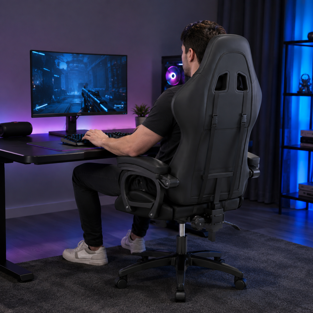 Ergonomic High-Back Mesh Gaming Recliner