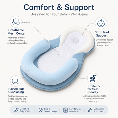 Baby Head Support Pillow for Stroller & Car Seat