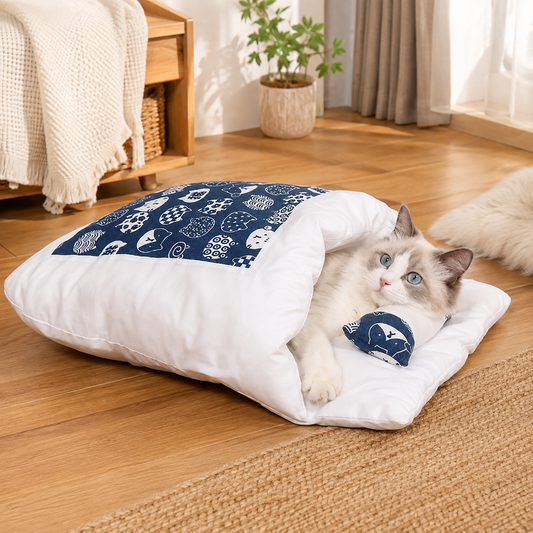 Cozy Cave Cat Sleeping Bed
