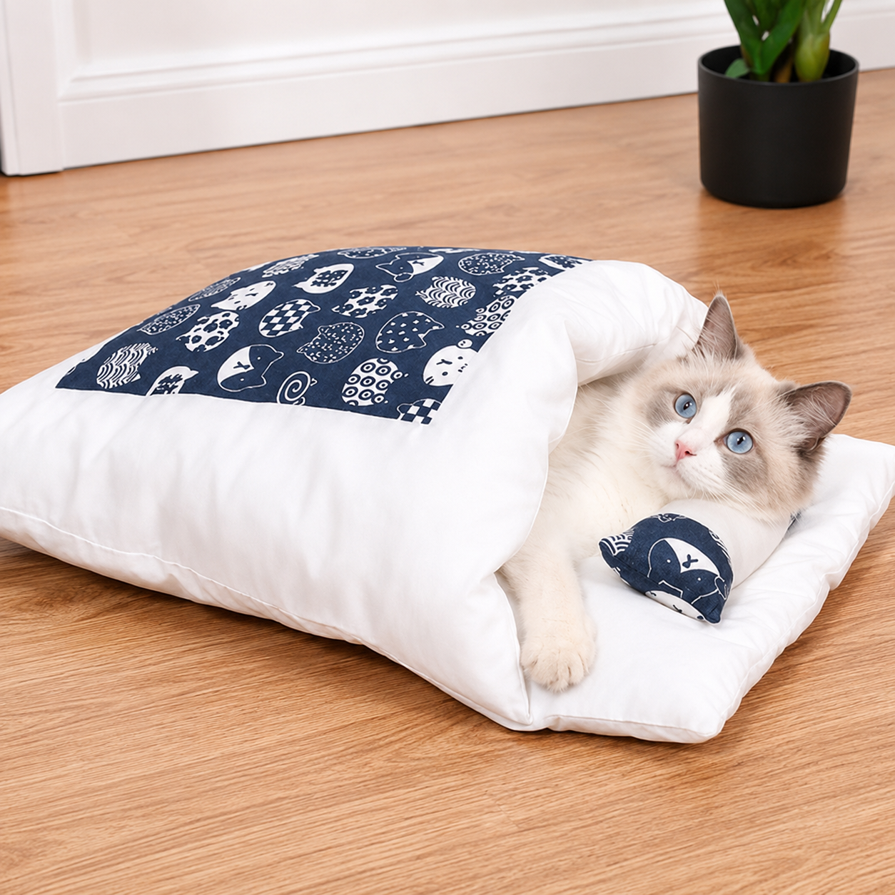 Cozy Cave Cat Sleeping Bed