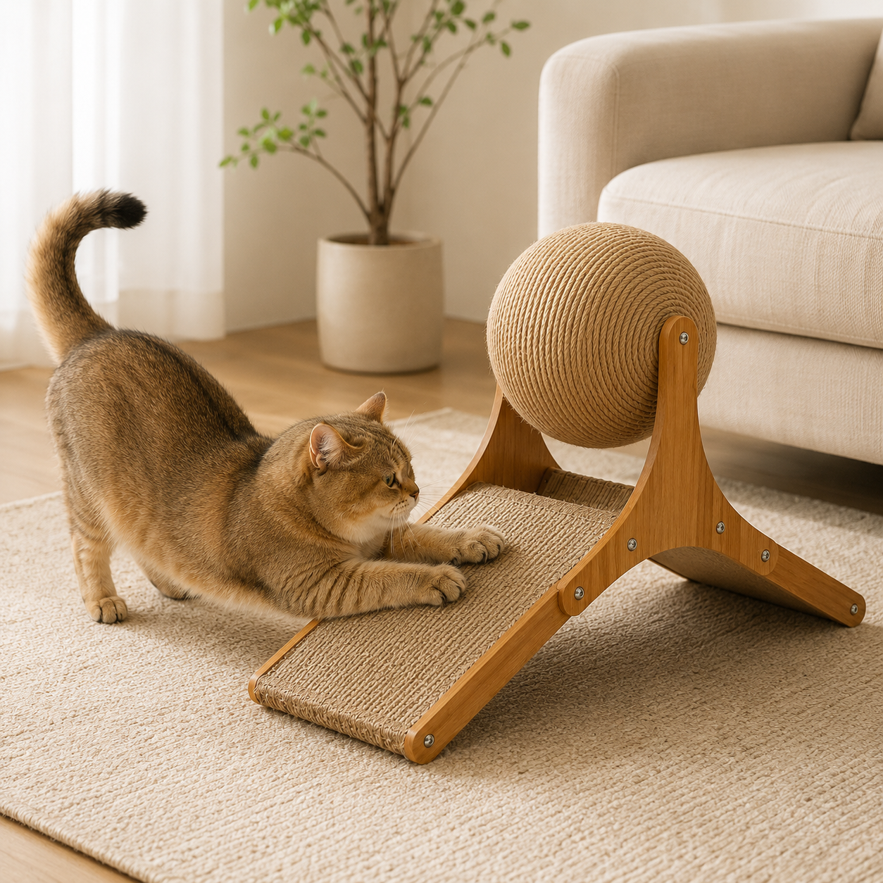 Dual-Design Interactive Cat Scratching Toy