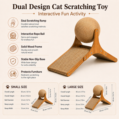 Dual-Design Interactive Cat Scratching Toy