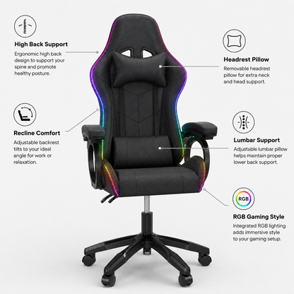 RGB High-Back Reclining Gaming Chair