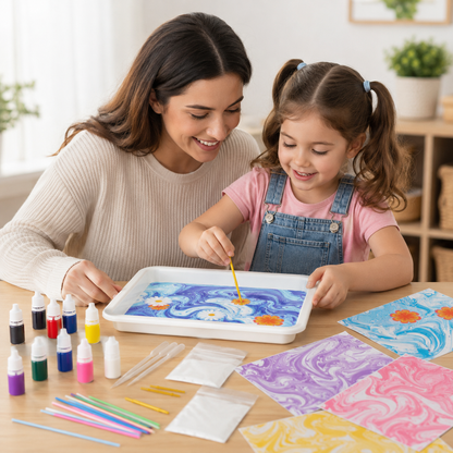 Mess-Free Marbling Paint Kit for Kids