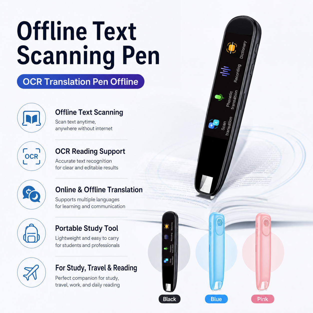 Offline OCR Text Scanning Translation Pen