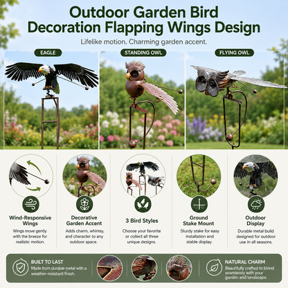 Flapping Wings Garden Bird Decoration