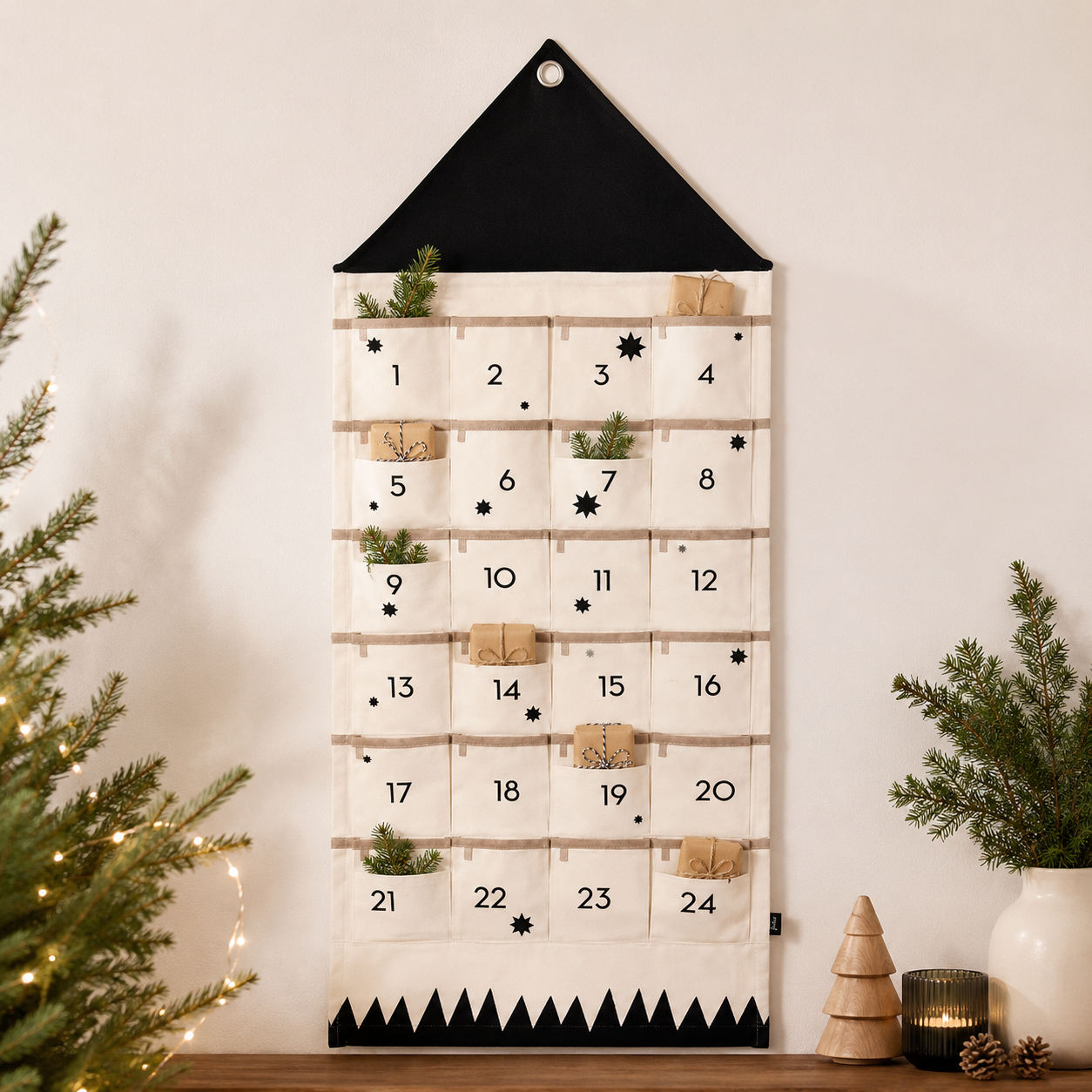 Personalized Fabric Christmas Countdown Calendar