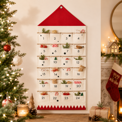 Personalized Fabric Christmas Countdown Calendar